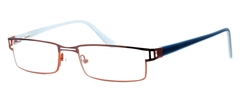 Picture of iLookGlasses OTTO - Ellis Chocolate / Bronze - RECTANGLE,METAL,FULL-RIM,fashion,office,everyday - prescription eyeglasses online USA
