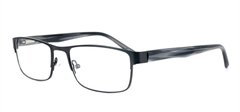 Picture of iLookGlasses MOMENTUM 6301 BLACK / GREY - RECTANGLE,METAL,FULL-RIM,fashion,office,everyday - prescription eyeglasses online USA